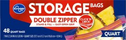 Kroger Home Sense Double Zipper Quart Storage Bags
