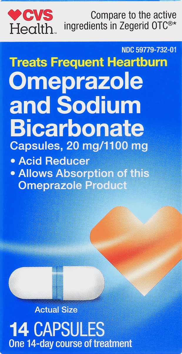 slide 11 of 11, CVS Health Omeprazole Sodium Bicarbonate Capsules, 14Ct, 14 ct
