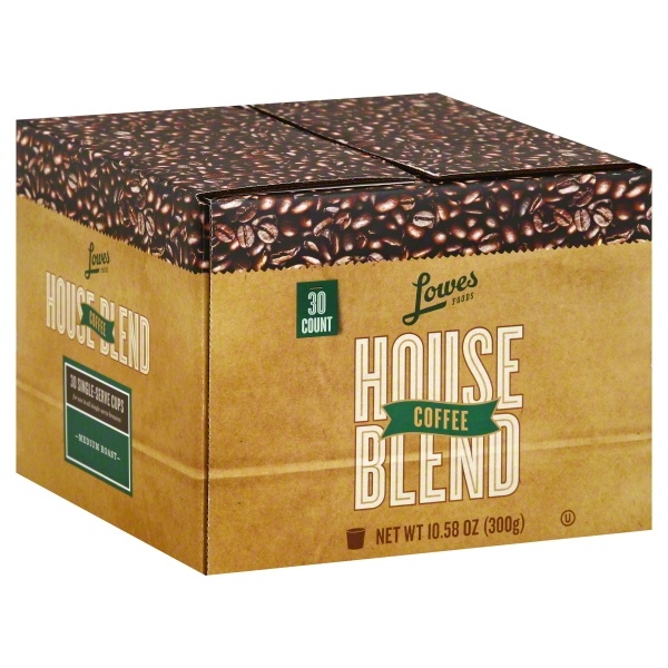 slide 1 of 1, Lowes Foods Coffee House Blend Single-Serve Pods - 30 ct, 30 ct