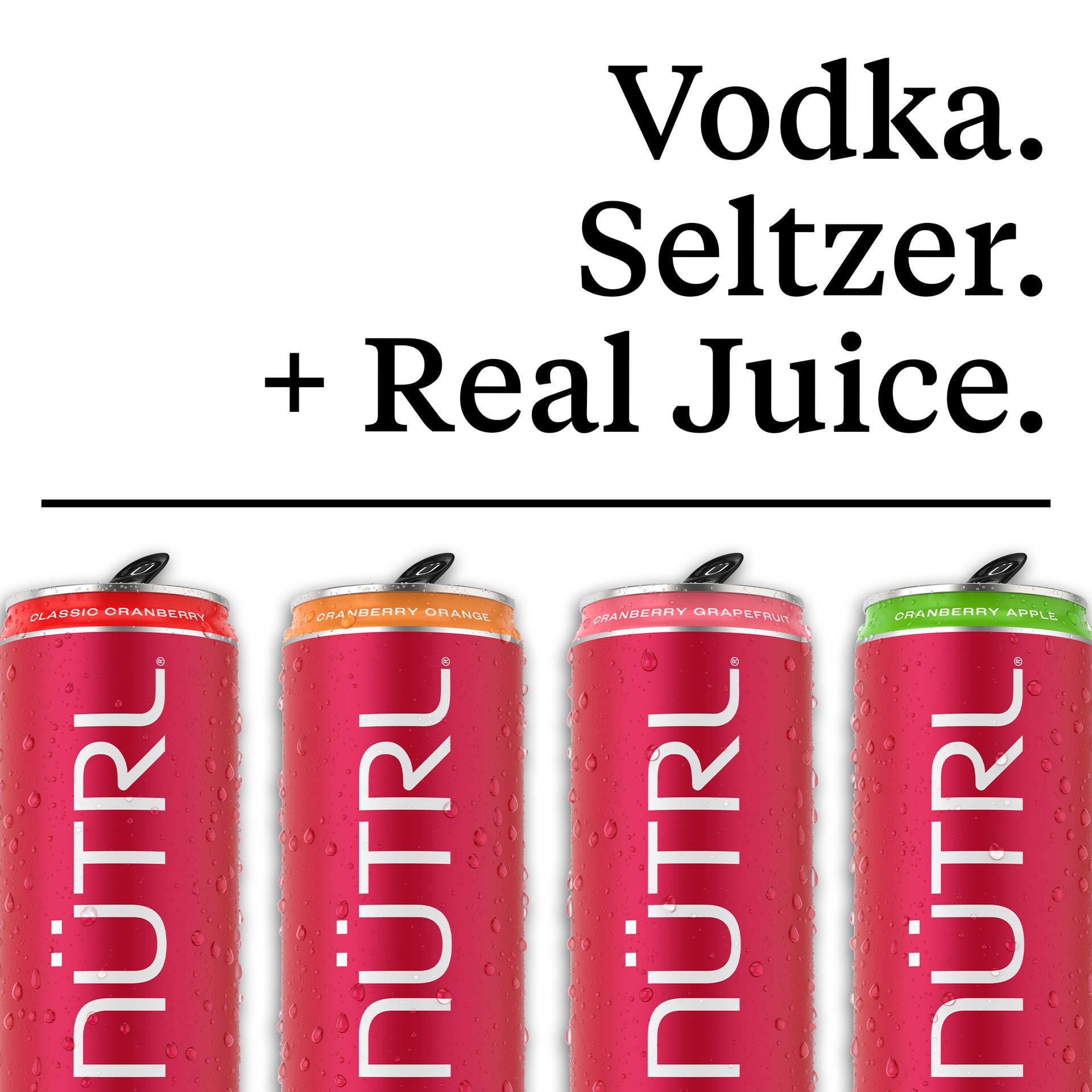 slide 5 of 6, Nutrl Cranberry Vodka Seltzer Variety Pack 8 - 12 fl oz Cans, 96 fl oz