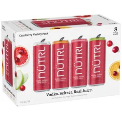 Nutrl Cranberry Vodka Seltzer Variety Pack 8 - 12 fl oz Cans
