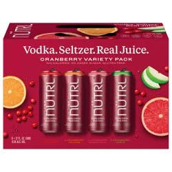 Nutrl Cranberry Vodka Seltzer Variety Pack 8 - 12 fl oz Cans