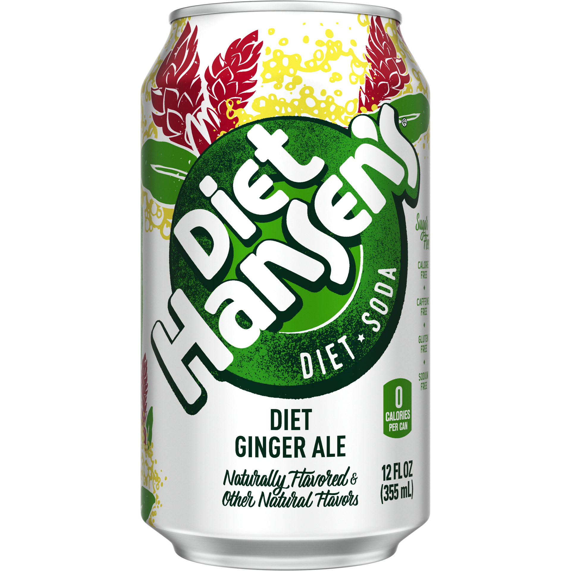 slide 1 of 6, Hansen's Soda Diet Ginger Ale, 96 fl oz