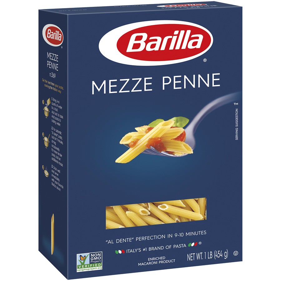 slide 2 of 8, Barilla Mezze Penne Pasta, 16 oz