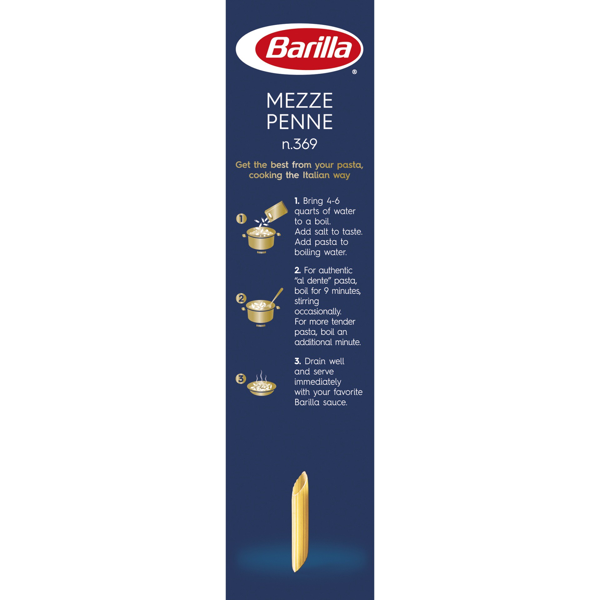 slide 4 of 8, Barilla Mezze Penne Pasta, 16 oz