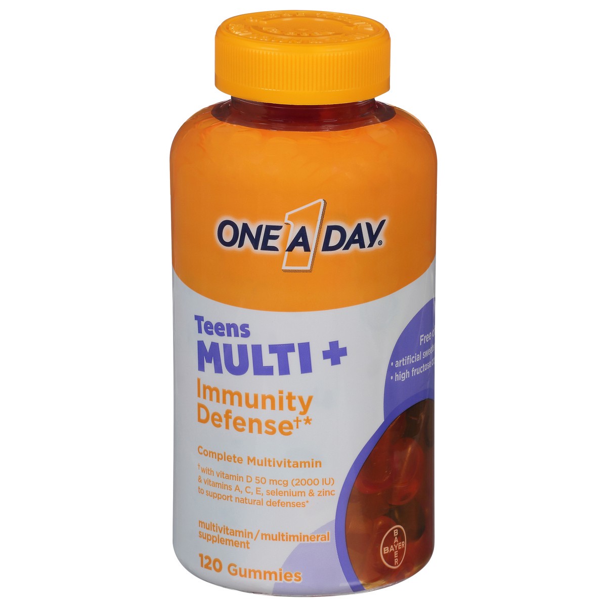 slide 1 of 9, One A Day Teens Multi + Complete Multivitamin 120 Gummies, 120 ct