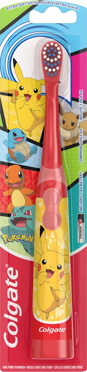 slide 4 of 7, Colgate Kids Powered Vibrating Toothbrush, Pokemon, 1 Pack, 1 ct