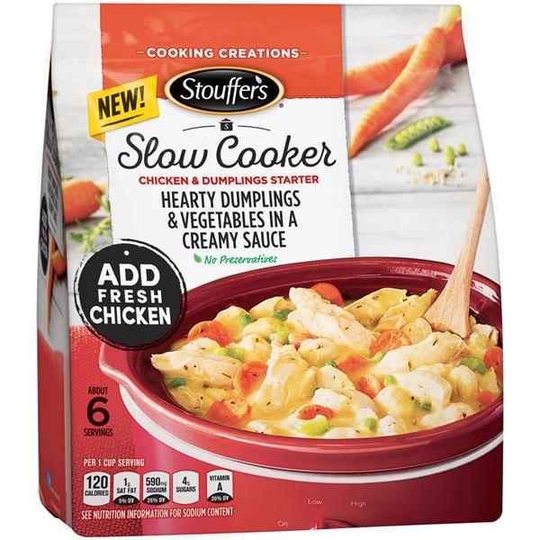 slide 1 of 1, Stouffer's Slow Cooker Chicken & Dumplings Starter, 26 oz