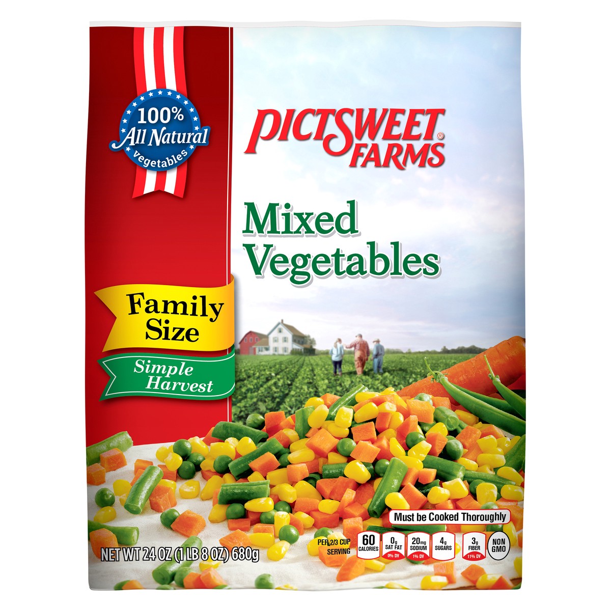 slide 1 of 7, Pictsweet Family Size Vegetables, 24 oz