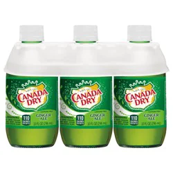 Canada Dry Ginger Ale Soda, 10 fl oz glass bottles, 6 pack