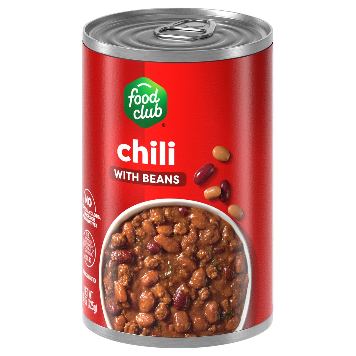 slide 2 of 4, Foodclub Chili W Beans Mld, 15 oz