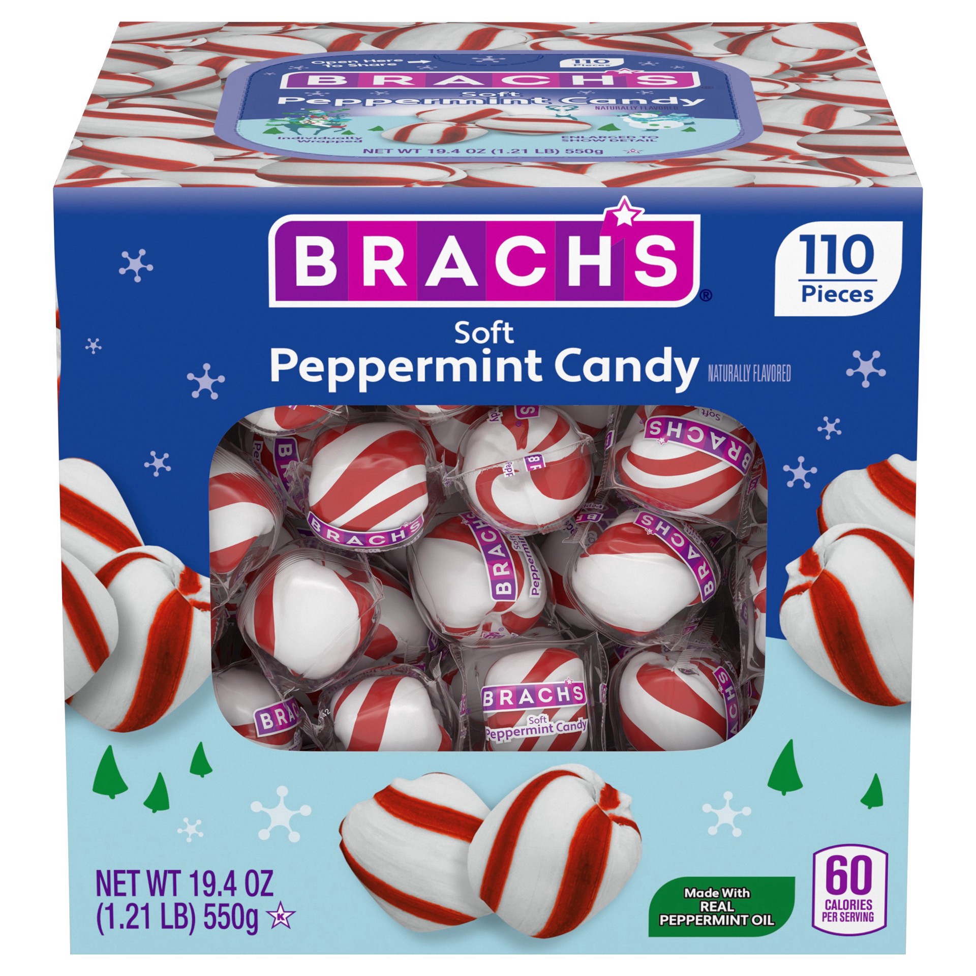 slide 1 of 1, Brach's Soft Peppermint Candy 110 Each, 110 ct