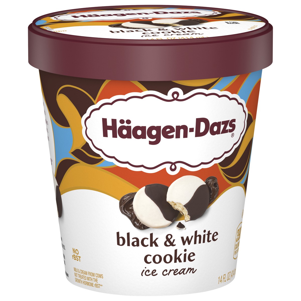 slide 3 of 9, Häagen-Dazs Ice Cream Black & White Cookie, 14 oz