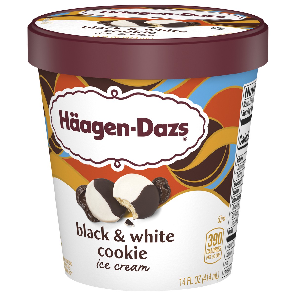 slide 2 of 9, Häagen-Dazs Ice Cream Black & White Cookie, 14 oz