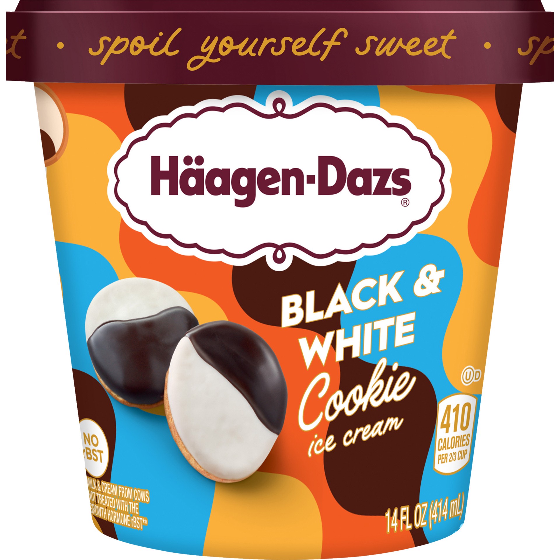 slide 1 of 9, Häagen-Dazs Ice Cream Black & White Cookie, 14 oz