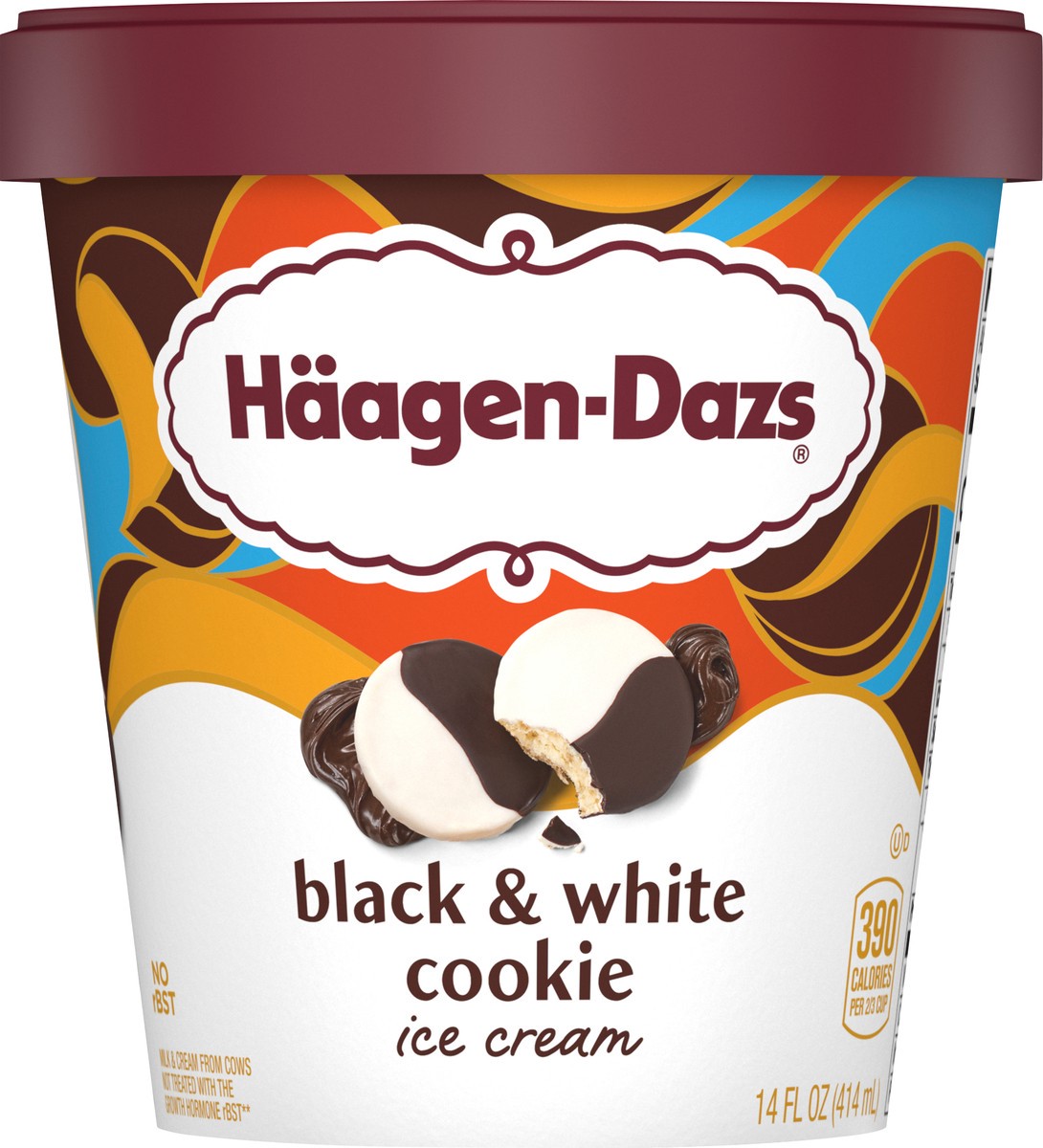 slide 9 of 9, Häagen-Dazs Ice Cream Black & White Cookie, 14 oz