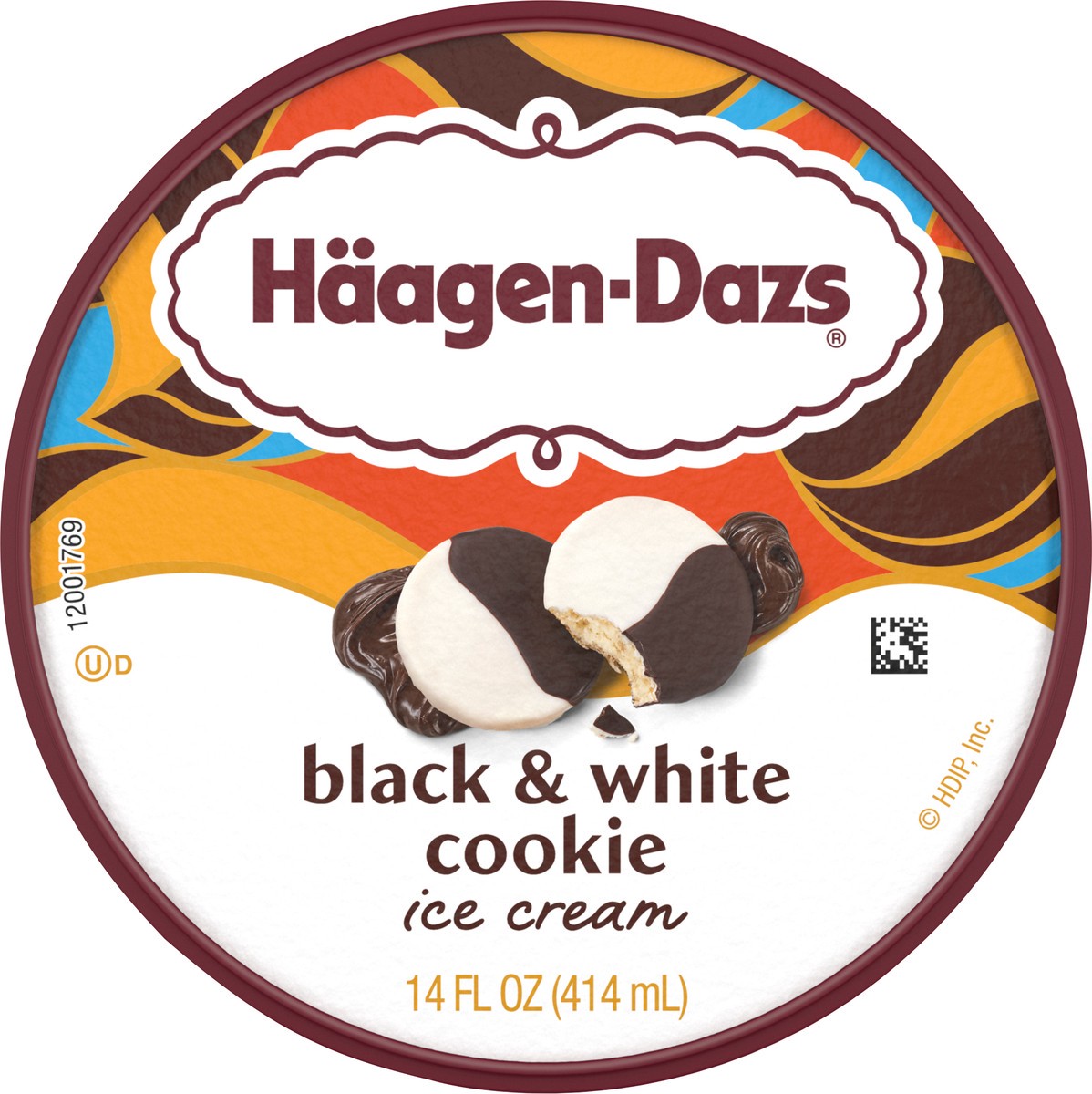 slide 6 of 9, Häagen-Dazs Ice Cream Black & White Cookie, 14 oz