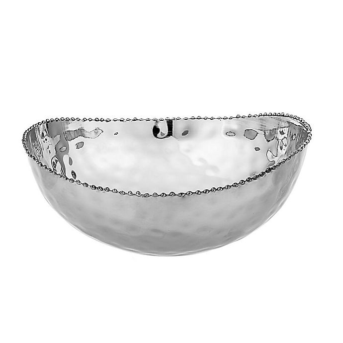 slide 1 of 1, Classic Touch Beaded Bowl, 7 in