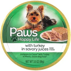 Paws Happy Life Turkey In Savory Juices Dog Food 3.5 oz