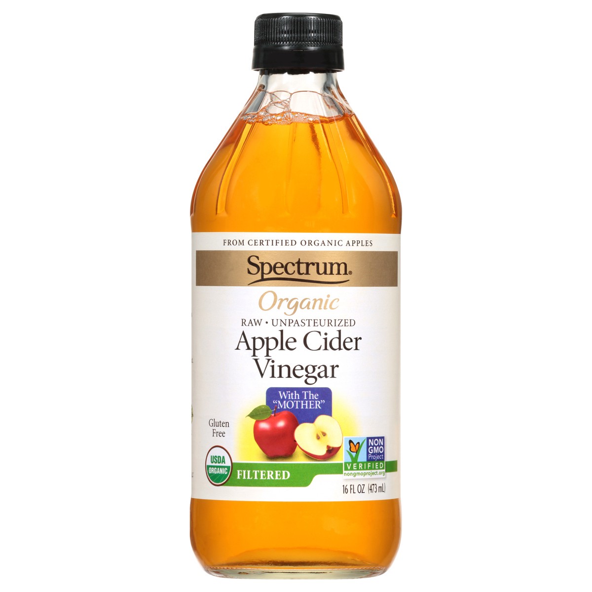 slide 1 of 6, Spectrum Naturals Organic Apple Cider Vinegar, 16 fl oz