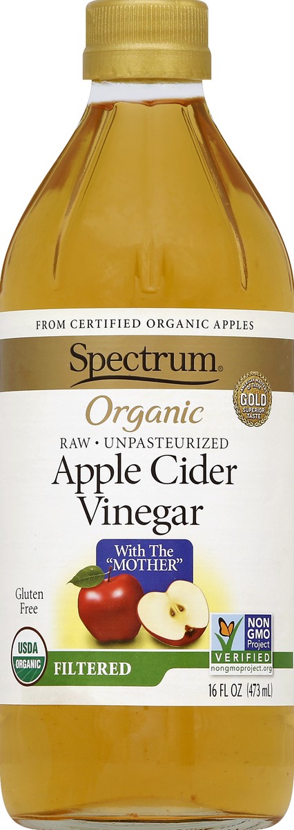 slide 2 of 6, Spectrum Naturals Organic Apple Cider Vinegar, 16 fl oz