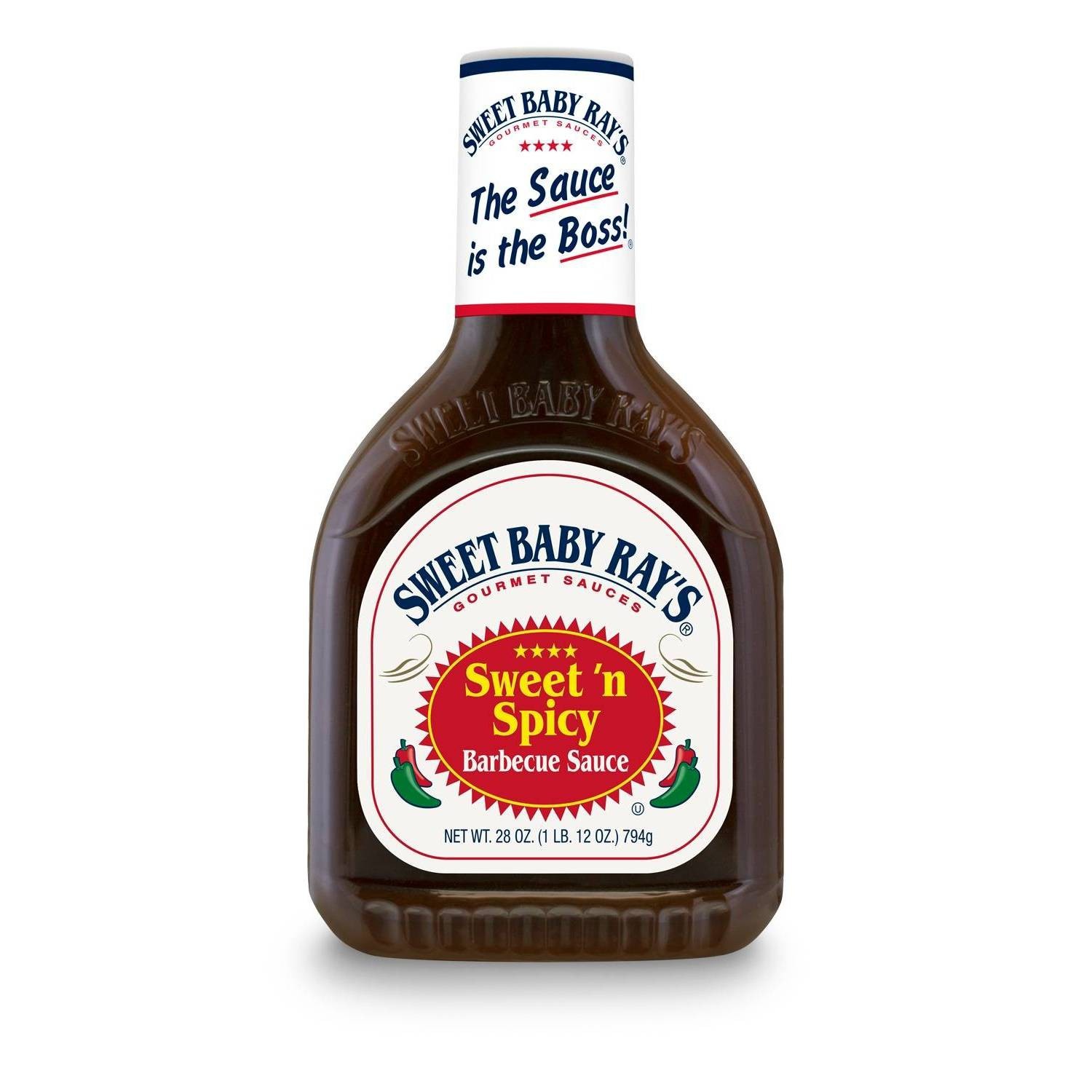 slide 1 of 4, Sweet Baby Ray's Sweet'n Spicy Barbecue Sauce, 28 oz