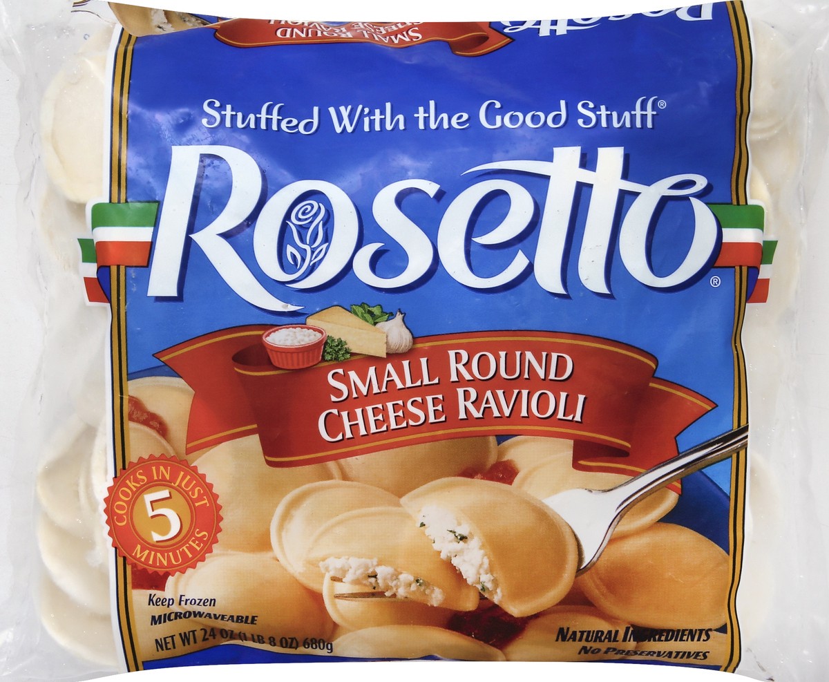 slide 5 of 5, Rosetto Small Round Cheese Ravioli, 24 oz