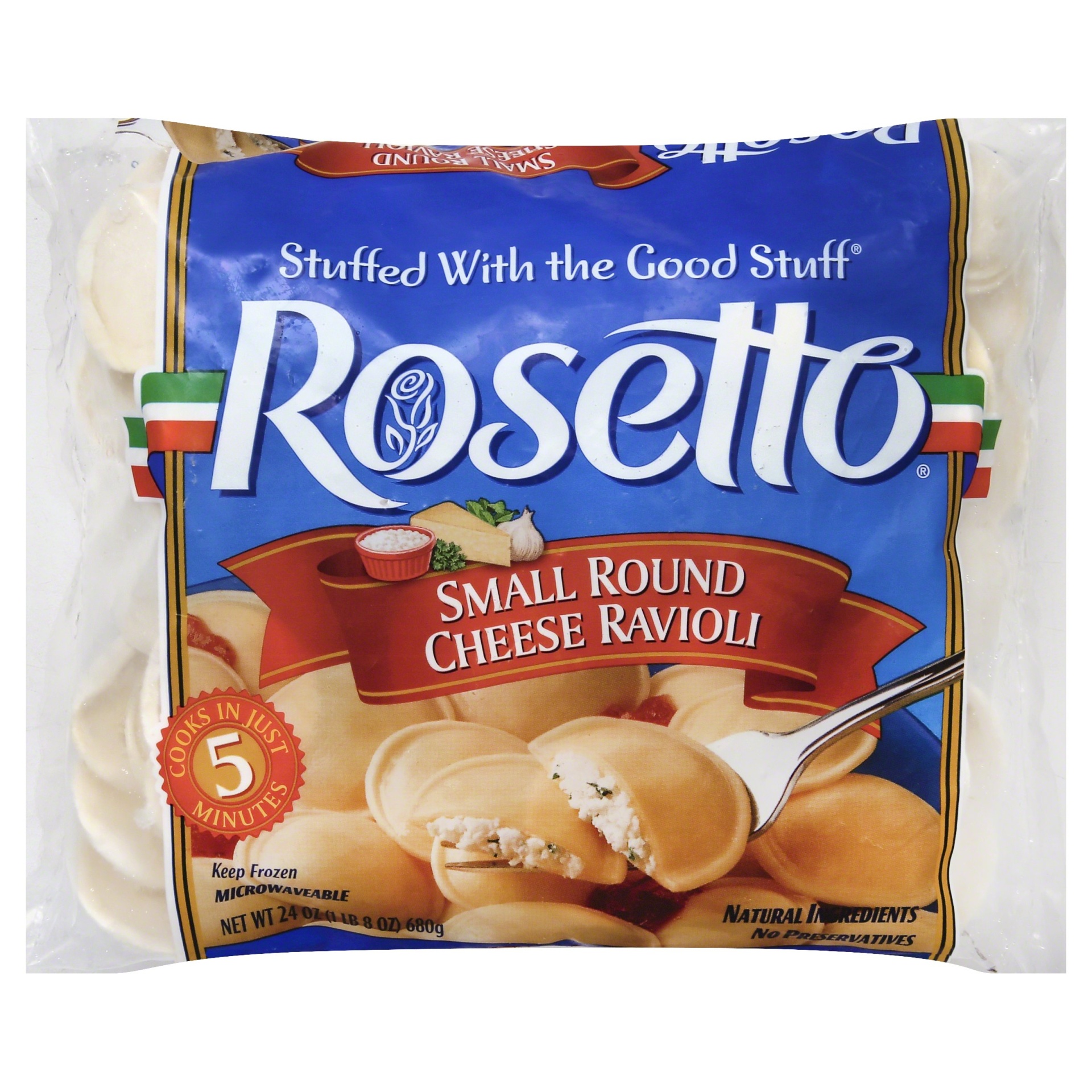 slide 1 of 1, Rosetto Small Round Cheese Ravioli, 24 oz