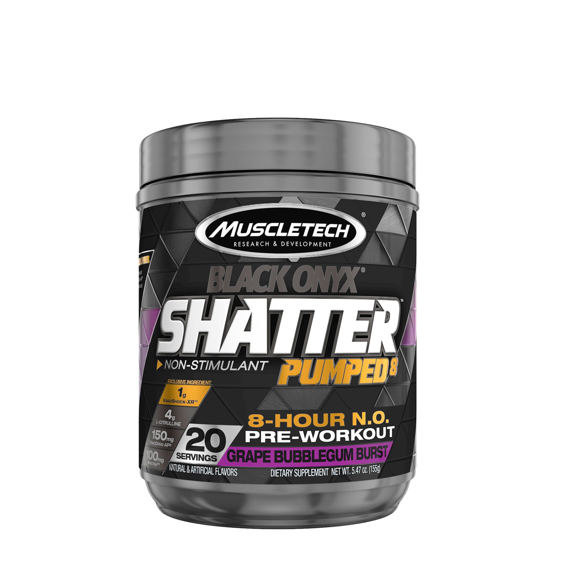 slide 1 of 1, MuscleTech Shatter Pumped 8 Black Onyx - Grape Bubblegum Burst, 1 ct