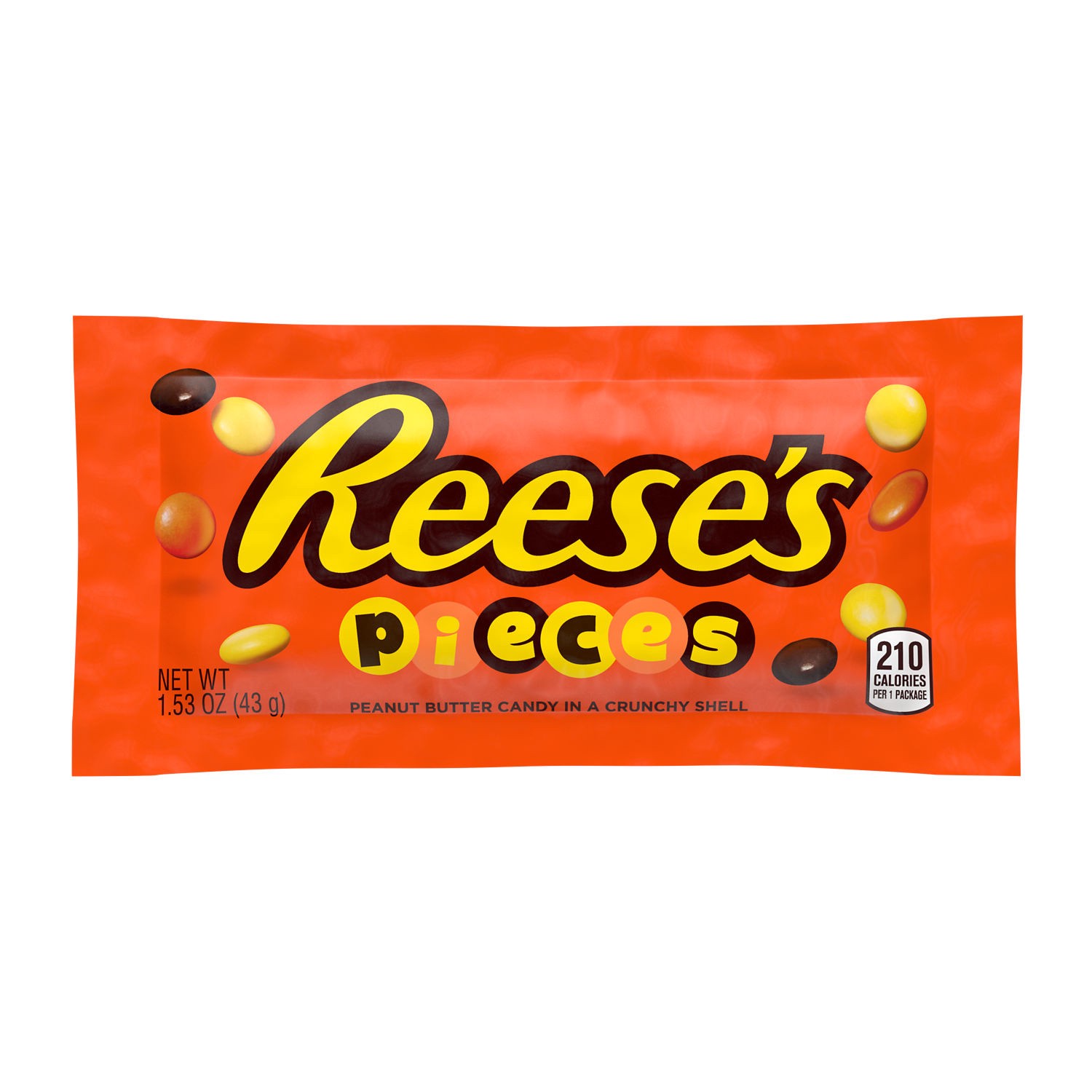 slide 1 of 5, Reese's PIECES Peanut Butter In a Crunchy Shell, Candy Bag, 1.53 oz, 1.53 oz