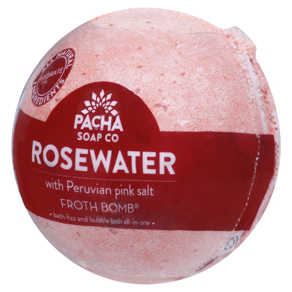 slide 12 of 12, Pacha Soap Co. Rosewater Froth Bomb, 1 ct
