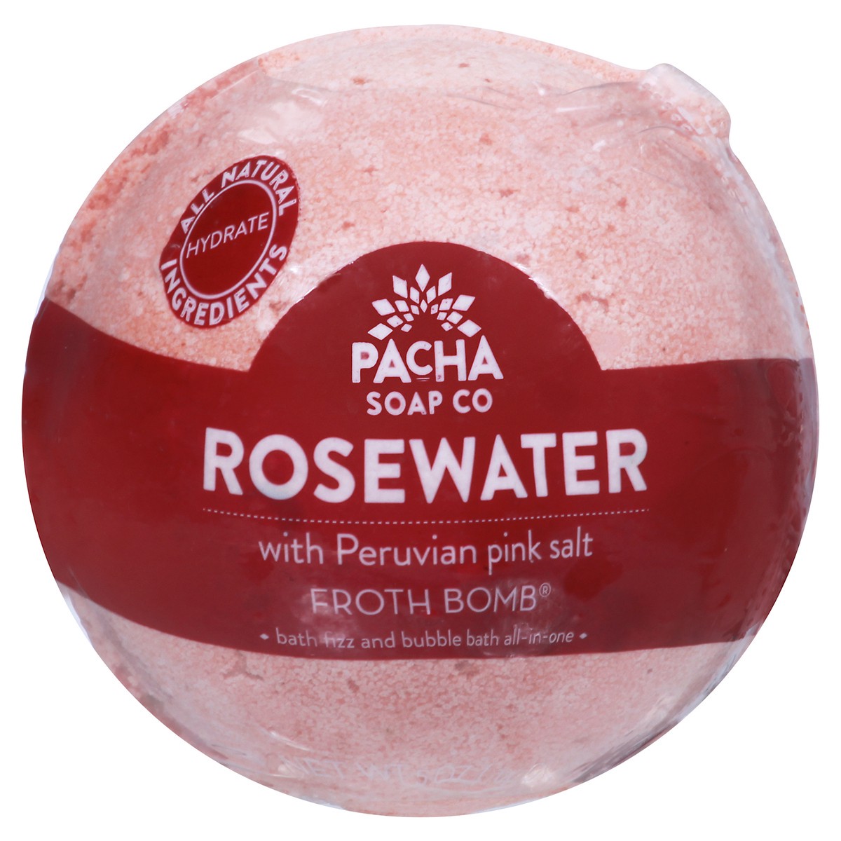 slide 1 of 12, Pacha Soap Co. Rosewater Froth Bomb, 5 oz