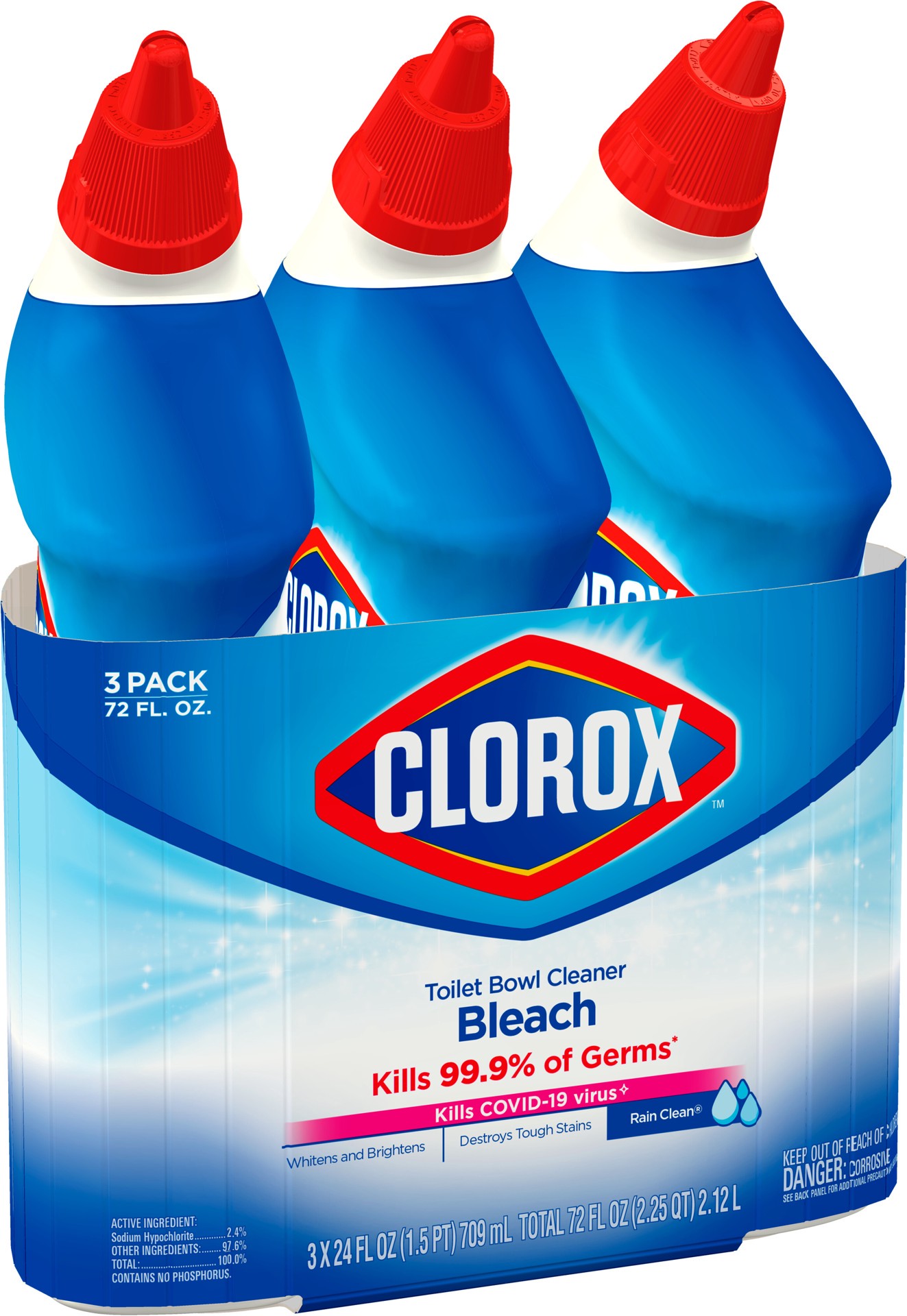 slide 5 of 5, Clorox Toilet Bowl Cleaner 3 ea, 3 ct