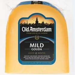 Old Amsterdam Mild Wedge Cake Cut