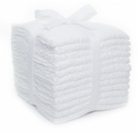 slide 1 of 1, Everyday Living Washcloth - White, 12 ct; 12 in x 12 in