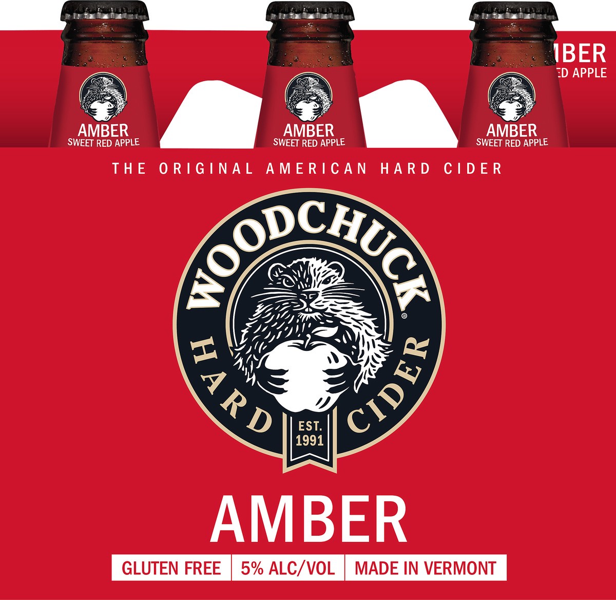 slide 2 of 4, Woodchuck Amber Hard Cider 6 ea, 6 ct; 12 oz