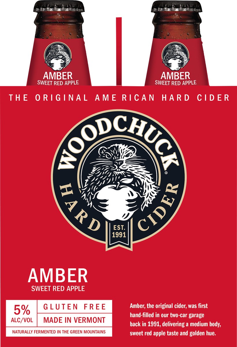 slide 3 of 4, Woodchuck Amber Hard Cider 6 ea, 6 ct; 12 oz