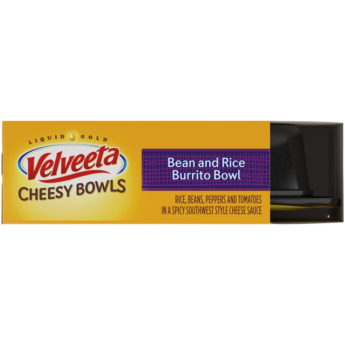 slide 4 of 8, Velveeta Cheesy Bowls Bean & Rice Burrito Bowl, 9 oz Box, 255 g