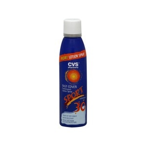 slide 1 of 1, CVS Pharmacy Fast Cover Continuous Lotion Spray Sport Sunscreen Spf 30, 6 fl oz; 177 ml