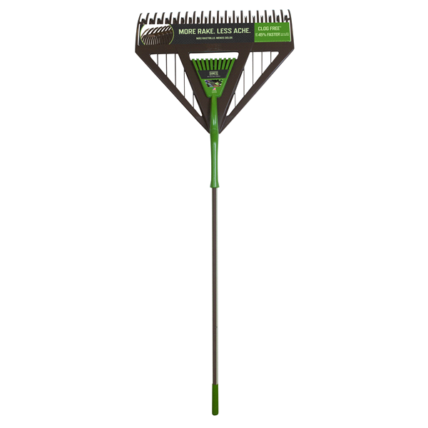 slide 1 of 1, Ames 26 Inch Dual Tine Poly Leaf Rake with Hand Rake, 26 in