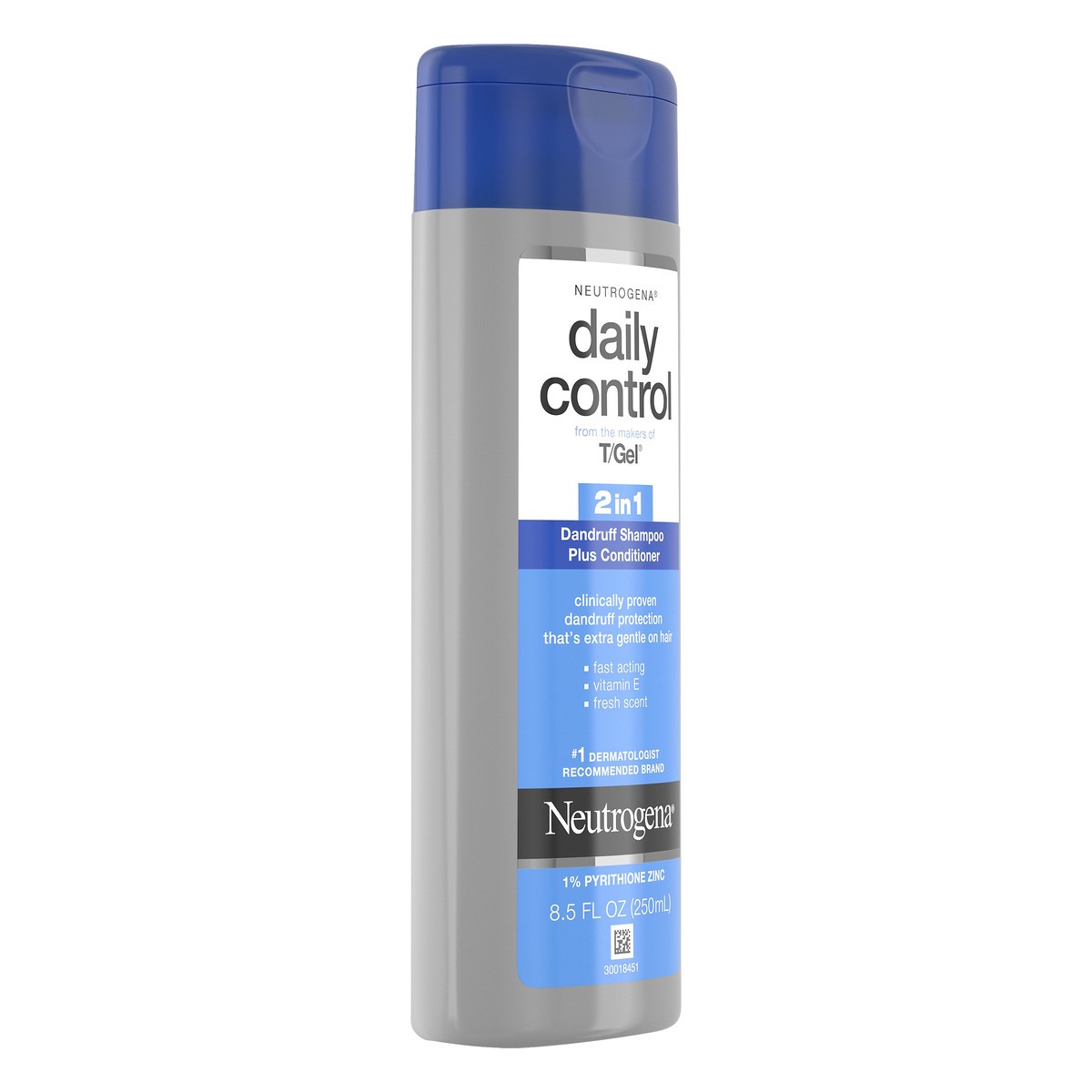 slide 7 of 9, T/Gel Daily Control 2-in-1 Anti-Dandruff Hair & Scalp Shampoo Plus Conditioner, Vitamin E & Pyrithione Zinc, Gentle Fast Acting Relief for Scalp Itching & Flaking, 8.5 fl. oz, 8.50 fl oz