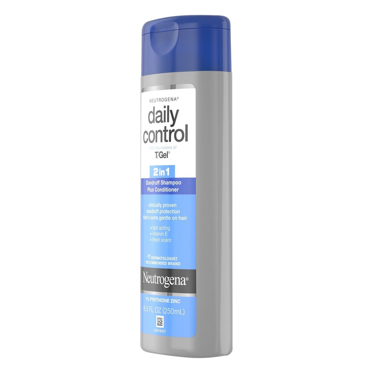 slide 3 of 9, T/Gel Daily Control 2-in-1 Anti-Dandruff Hair & Scalp Shampoo Plus Conditioner, Vitamin E & Pyrithione Zinc, Gentle Fast Acting Relief for Scalp Itching & Flaking, 8.5 fl. oz, 8.50 fl oz