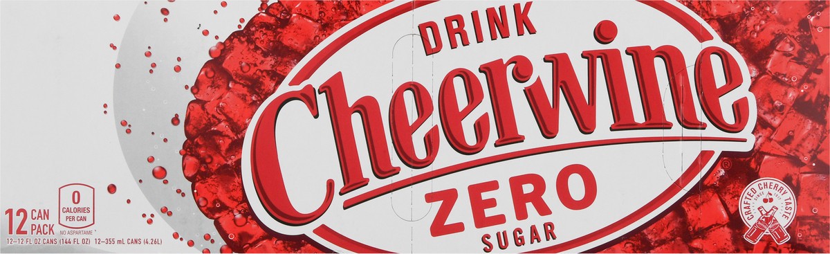 slide 4 of 13, Cheerwine 12 Can Pack Zero Sugar Soft Drink - 12 ct, 12 ct