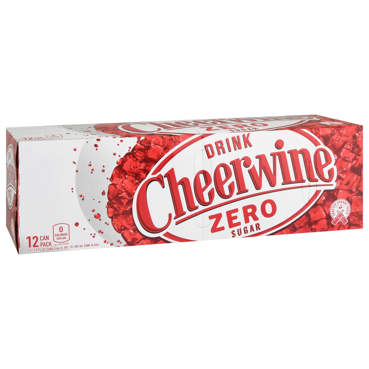 slide 13 of 13, Cheerwine 12 Can Pack Zero Sugar Soft Drink - 12 ct, 12 ct