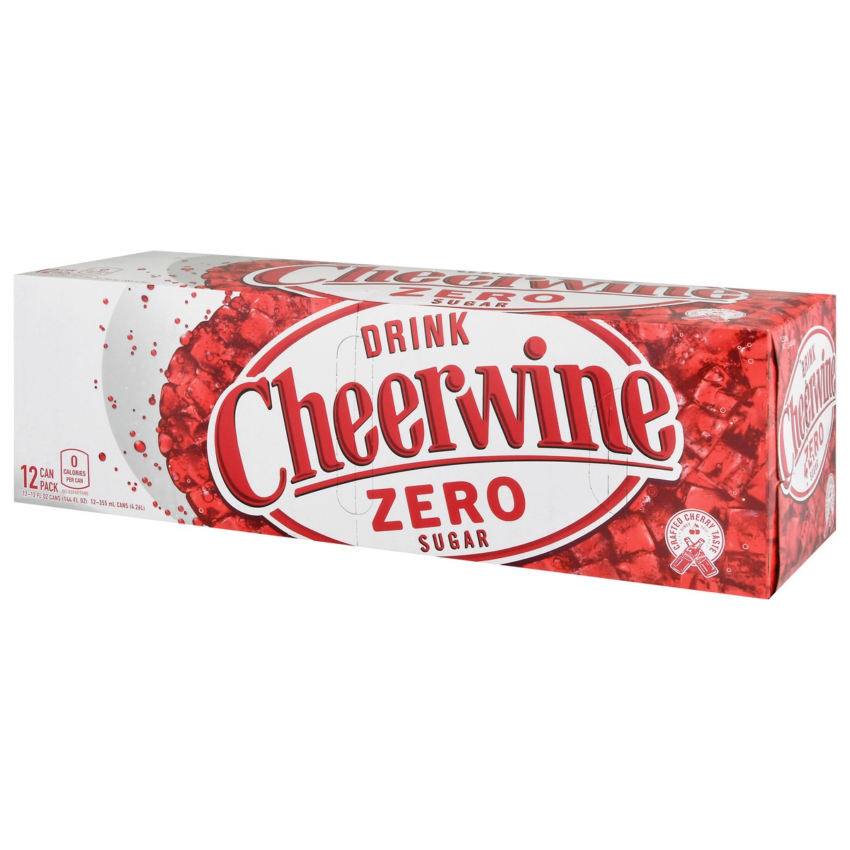 slide 11 of 13, Cheerwine 12 Can Pack Zero Sugar Soft Drink - 12 ct, 12 ct