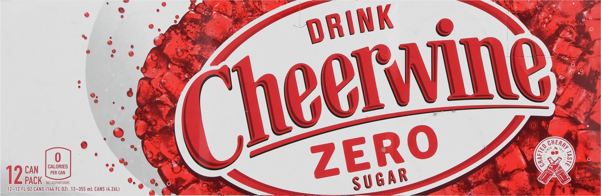 slide 10 of 13, Cheerwine 12 Can Pack Zero Sugar Soft Drink - 12 ct, 12 ct