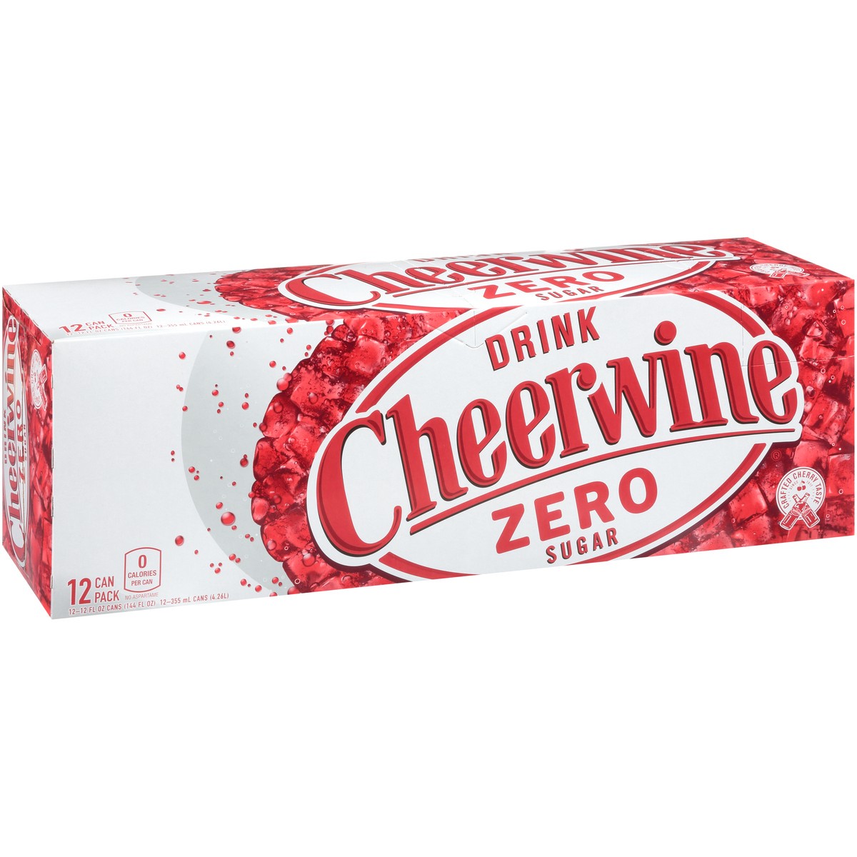 slide 1 of 13, Cheerwine 12 Can Pack Zero Sugar Soft Drink - 12 ct, 12 ct