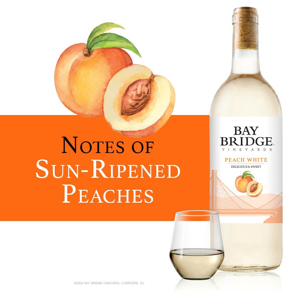slide 2 of 4, Bay Bridge Vineyards Peach White, White Wine, 750ml, 750 ml