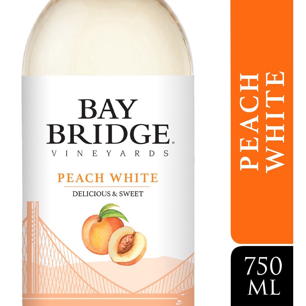 slide 1 of 4, Bay Bridge Vineyards Peach White, White Wine, 750ml, 750 ml