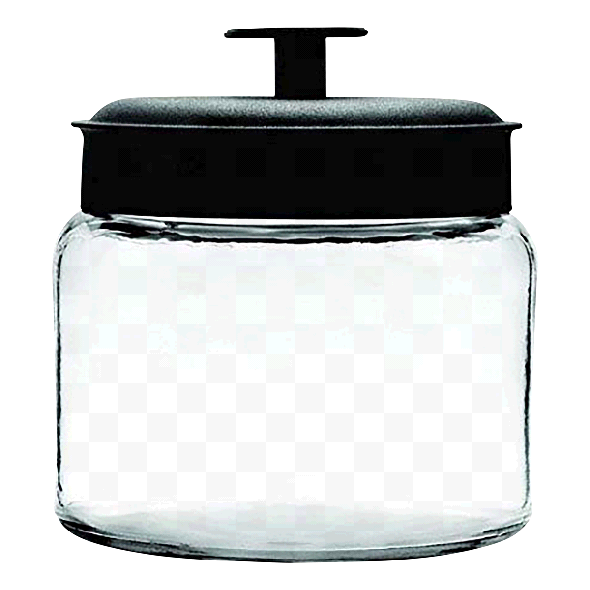 slide 1 of 1, Anchor Hocking Montana Jar with Black Metal Lid, 64 oz